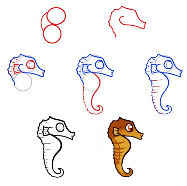 Desenhos de Cavalo-marinho feio