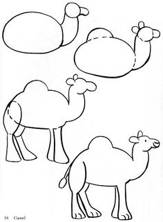 Desenhos de Contorno de camelo
