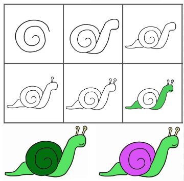 Desenhos de Ideia de caracol 14