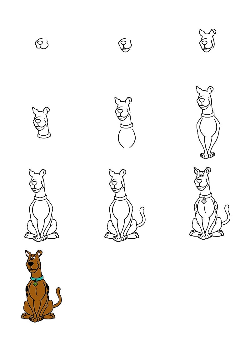 Desenhos de Ideias para o Cachorro Scooby Doo 4