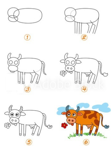 Desenhos de Linda vaca