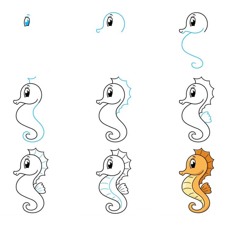 Desenhos de Orgulho de ser cavalo-marinho