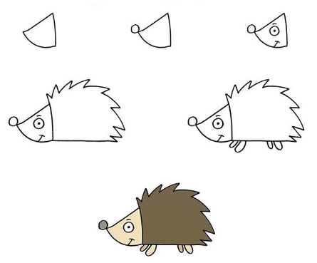 Desenhos de Ouriço fácil