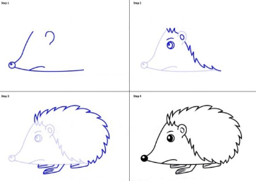 Desenhos de Ouriço triste