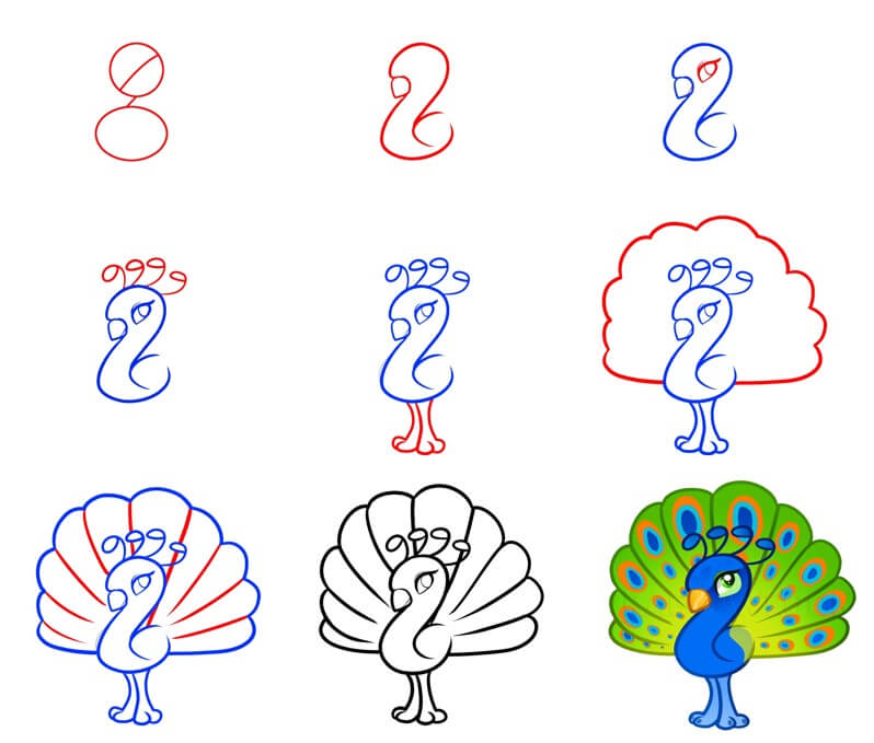 Desenhos de Pavão grátis
