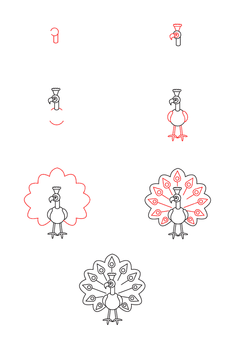Desenhos de Pavão grátis para crianças