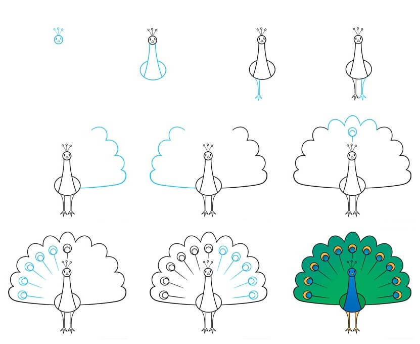 Desenhos de Pavão incrível básico