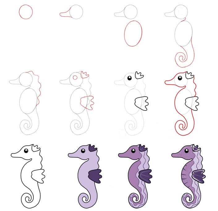 Desenhos de Princesa cavalo-marinho
