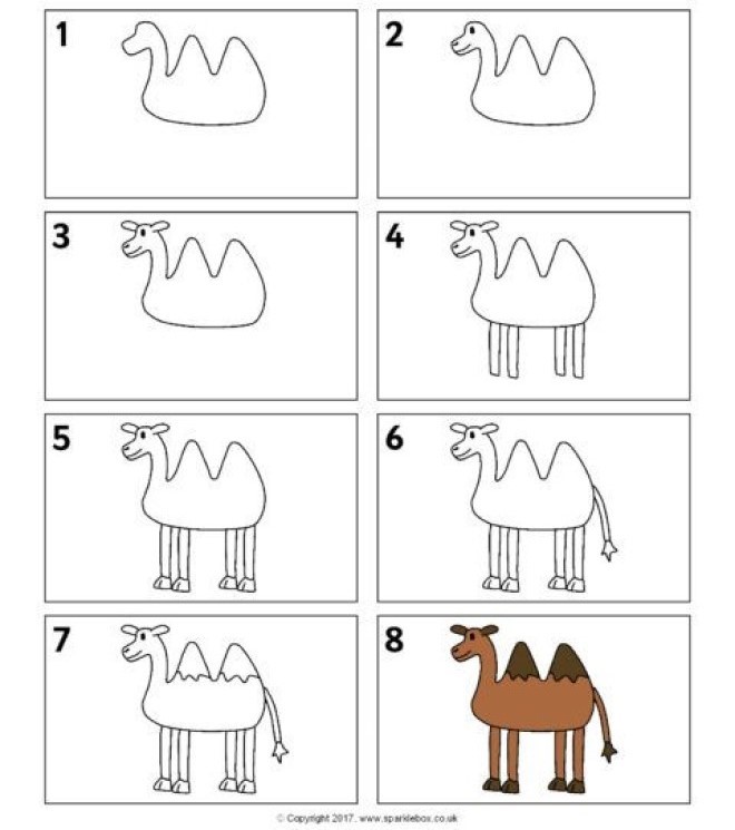 Desenhos de Sorriso de camelo