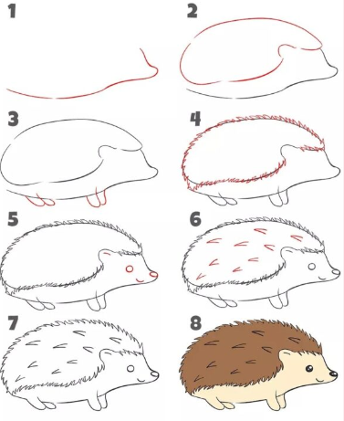 Desenhos de Sorriso de ouriço