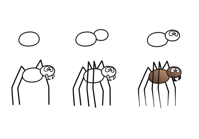 Desenhos de Uma aranha fácil