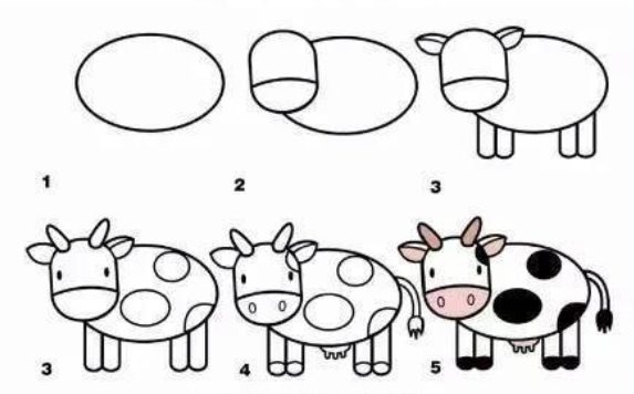 Desenhos de Vaca em pé