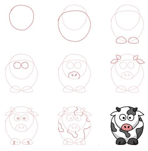 Desenhos de Vaca gordinha