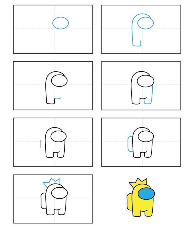 Desenhos de Amarelo Among Us