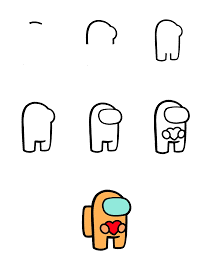 Desenhos de Among Us amor