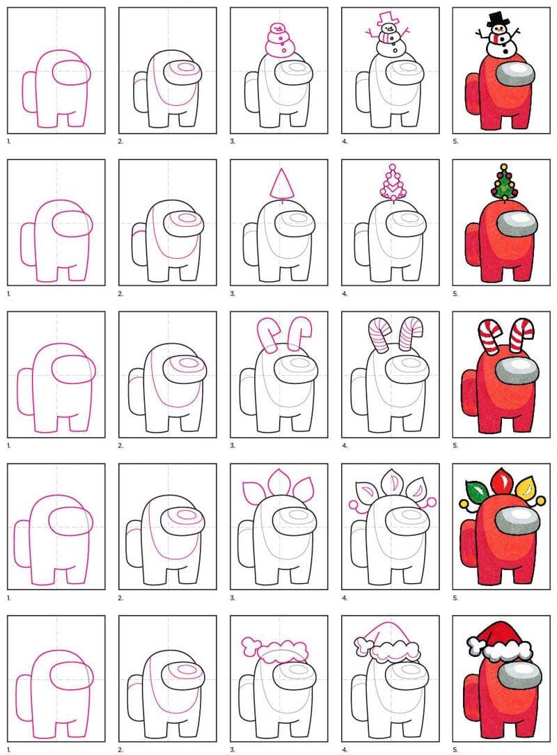 Desenhos de Among Us Natal