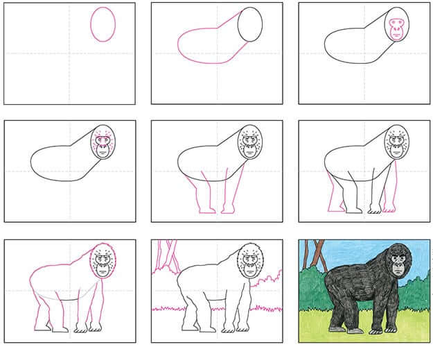 Desenhos de Arte de gorila