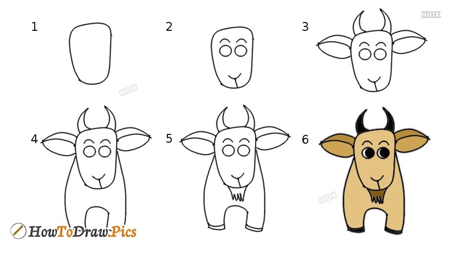 Desenhos de Cabra fácil para crianças