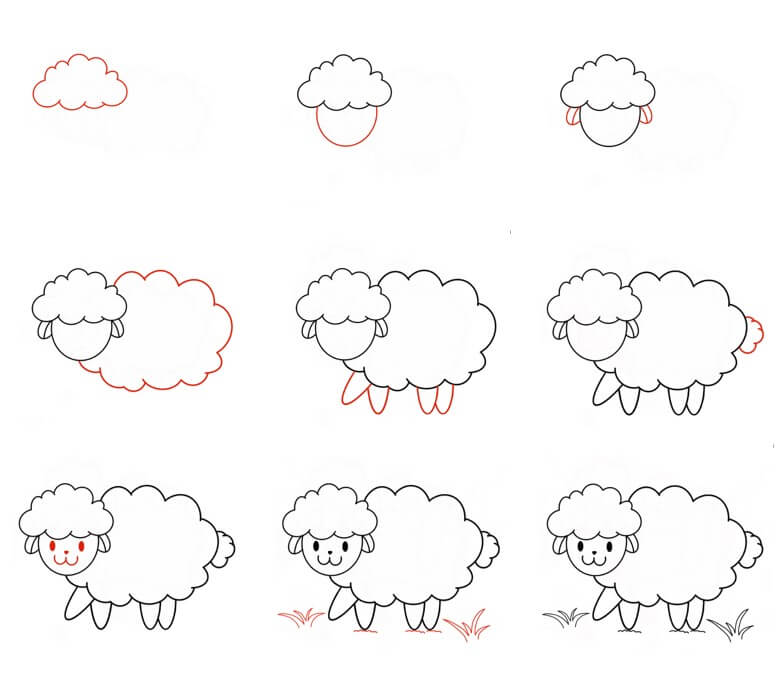 Desenhos de Sheep outline