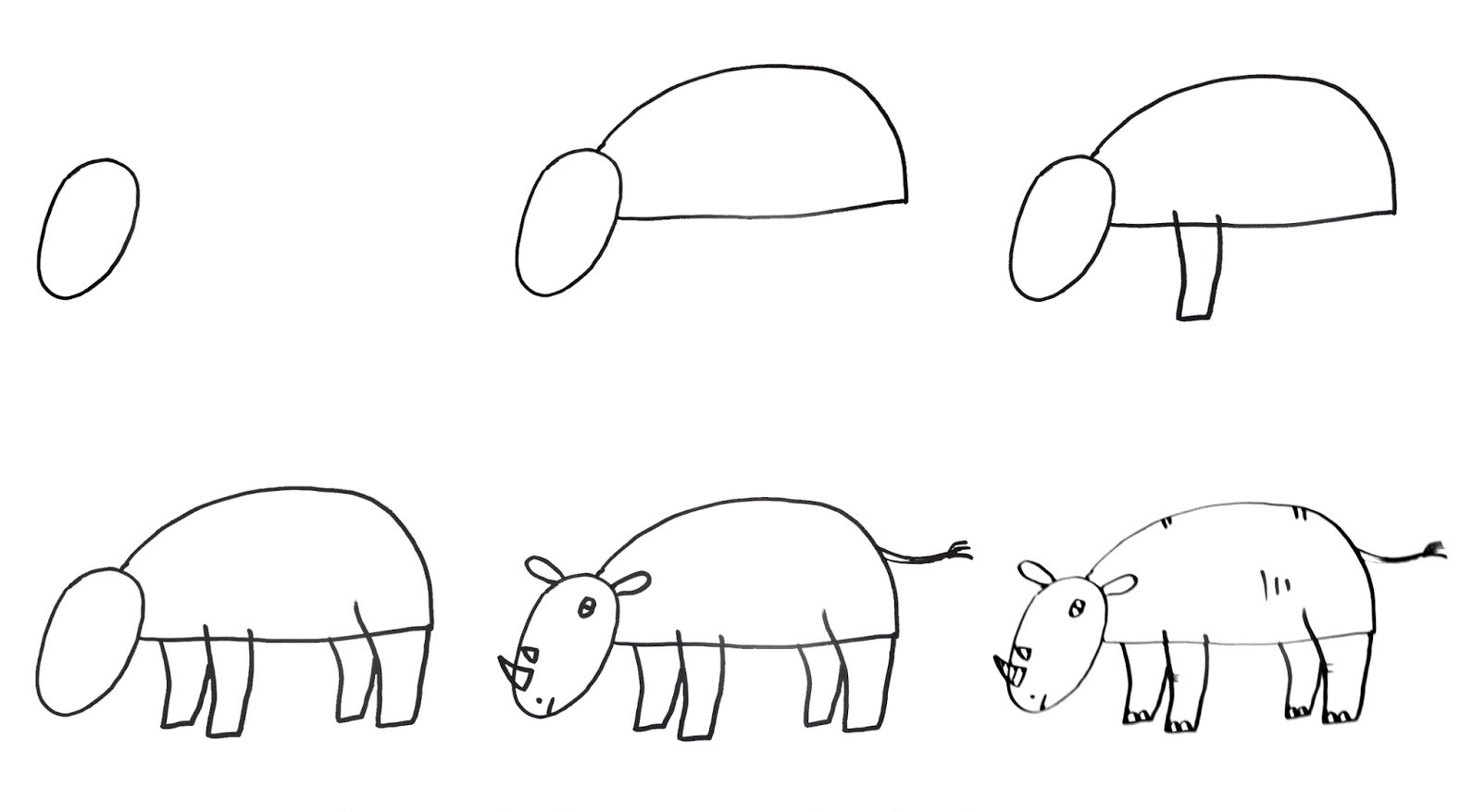 Desenhos de Contorno de rinoceronte
