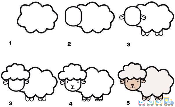 Desenhos de Estampa simples de ovelha