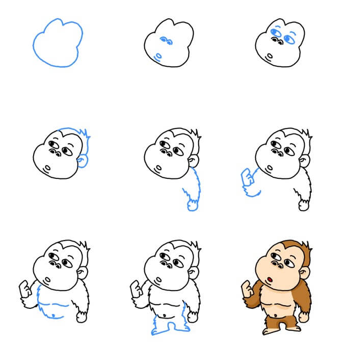 Desenhos de Filhote de gorila