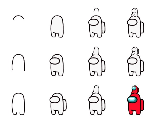 Desenhos de Grandes e pequenos Among Us