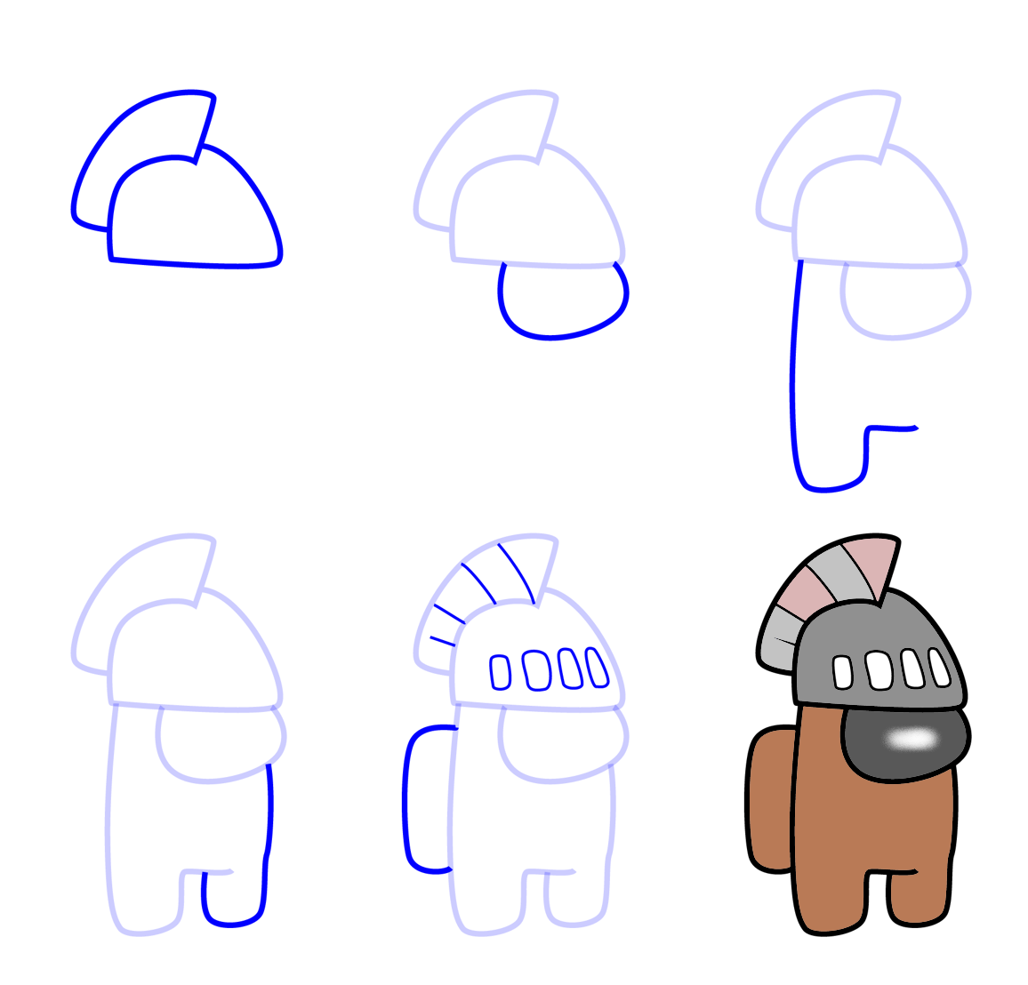 Desenhos de Guerreiro Among Us