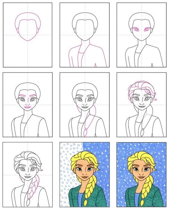 Desenhos de Ideia da Princesa Elsa 6