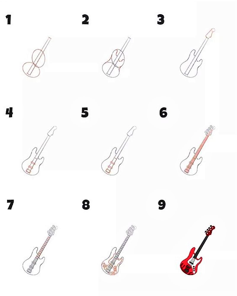 Desenhos de Ideias de guitarra 13