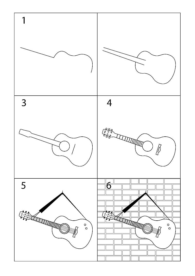 Desenhos de Ideias de guitarra 16