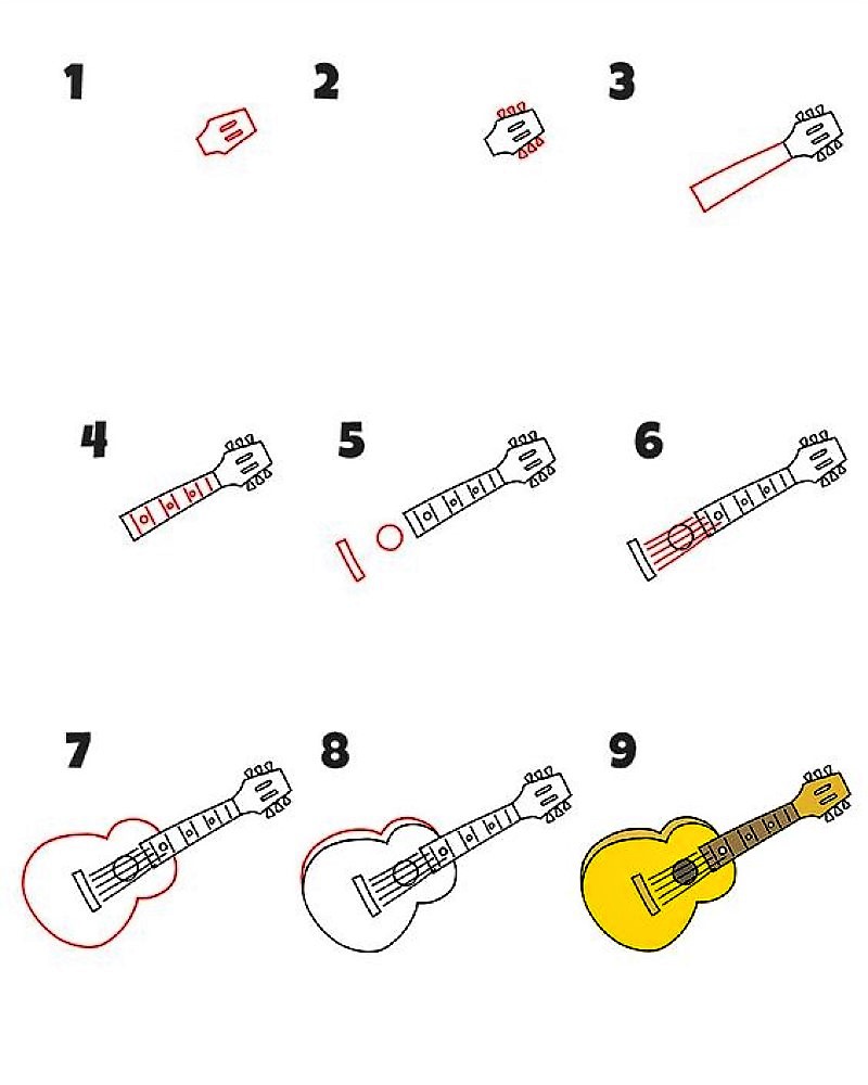 Desenhos de Ideias de guitarra 4