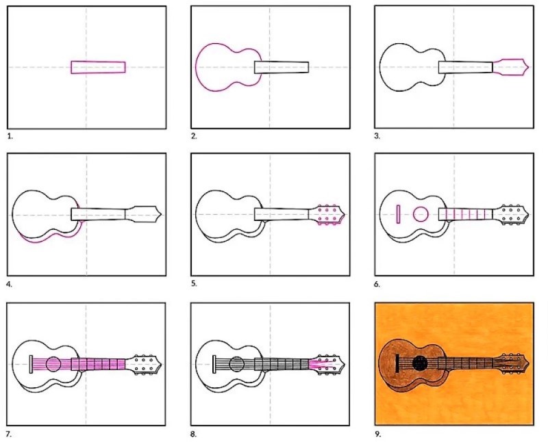 Desenhos de Ideias de guitarra 8