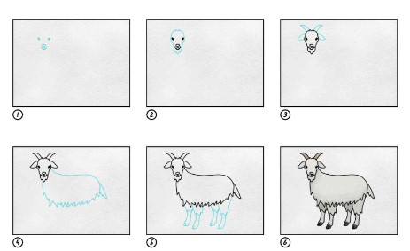 Desenhos de Imagem de cabra para imprimir