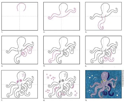 Desenhos de Imagem de polvo