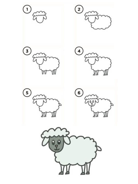 Desenhos de Imagem gratuita de ovelha