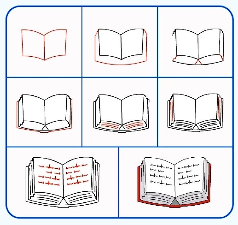 Desenhos de Livros Simples