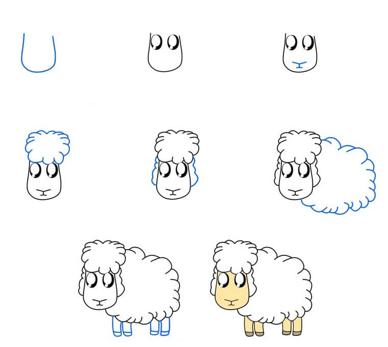Desenhos de Ovelha adoráveis ​​grátis
