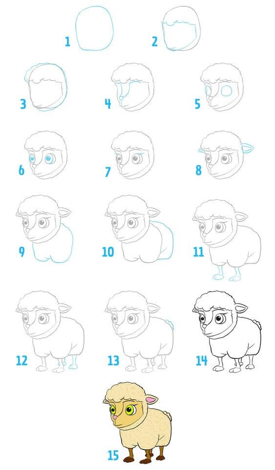 Desenhos de Ovelha bobinha