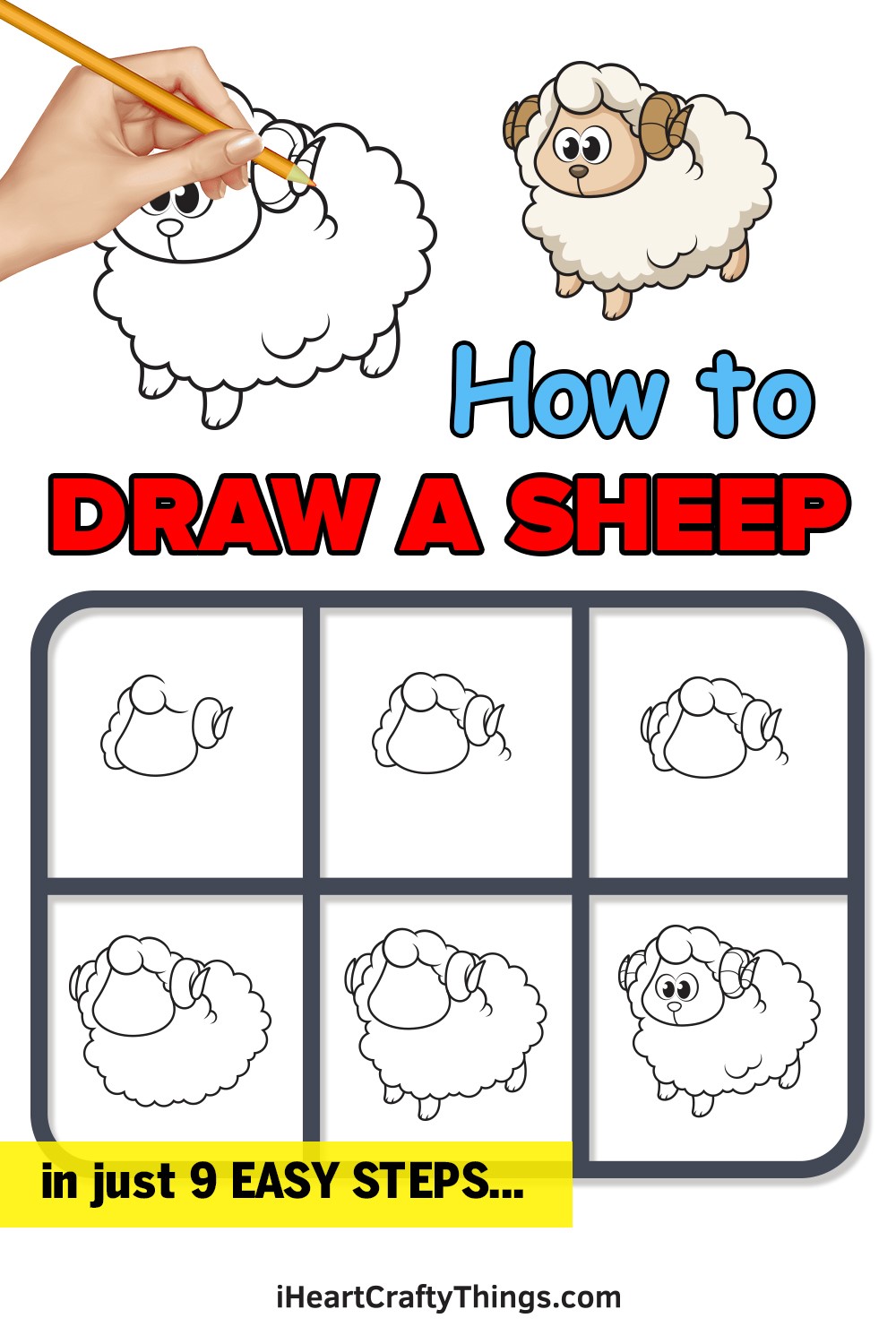 Desenhos de Ovelha Confusa