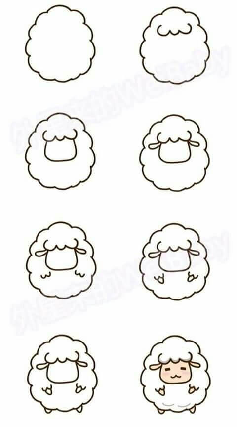 Desenhos de Ovelha dormindo