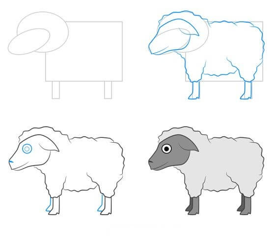 Desenhos de Ovelha feia