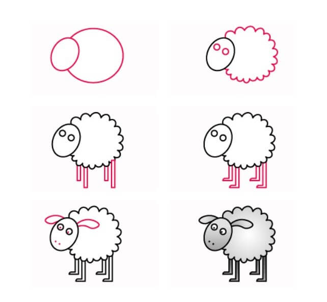 Desenhos de Ovelha magras