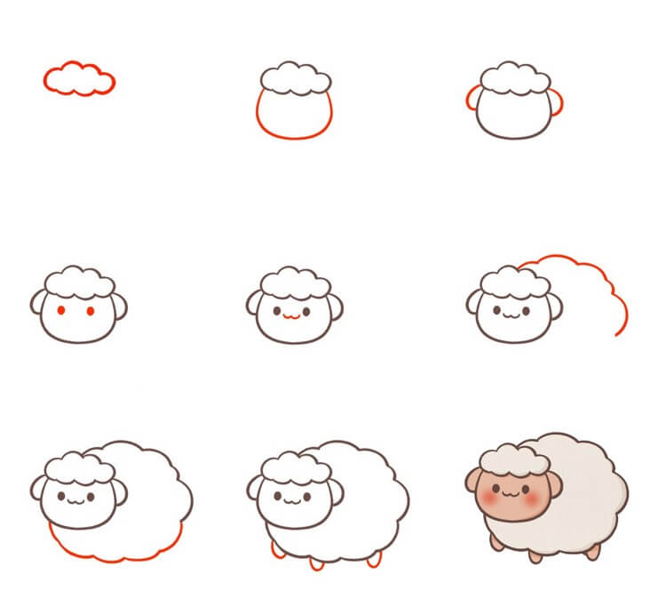 Desenhos de Ovelha mamãe