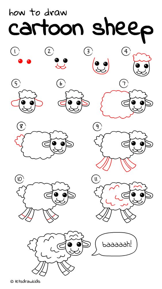 Desenhos de Ovelha muito fofas
