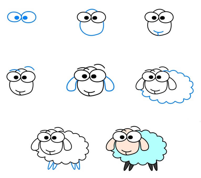 Desenhos de Ovelha para crianças