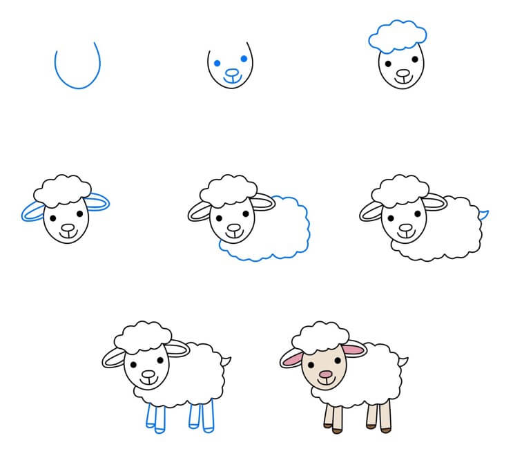 Desenhos de Sheep smile