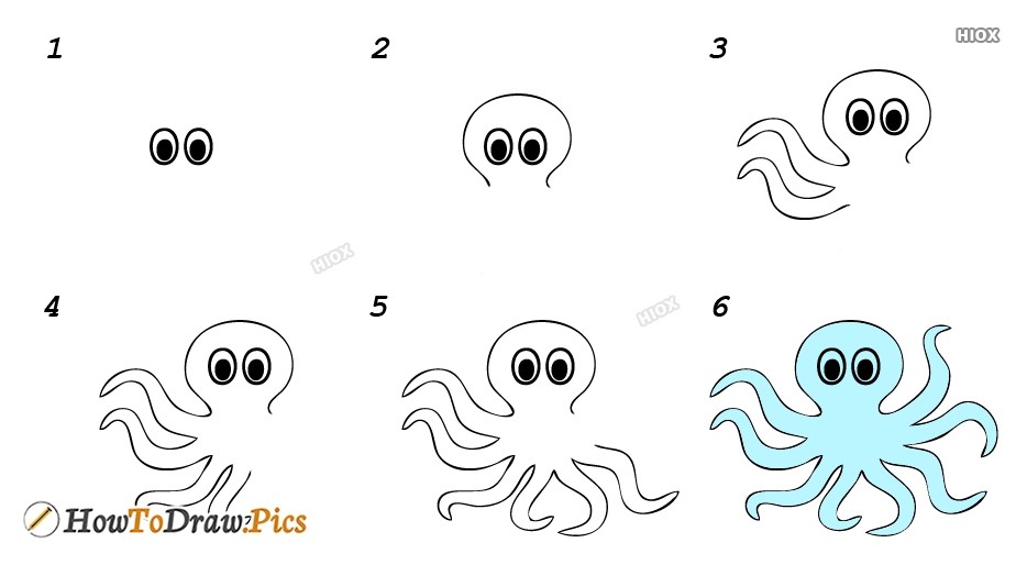 Desenhos de Polvo simples