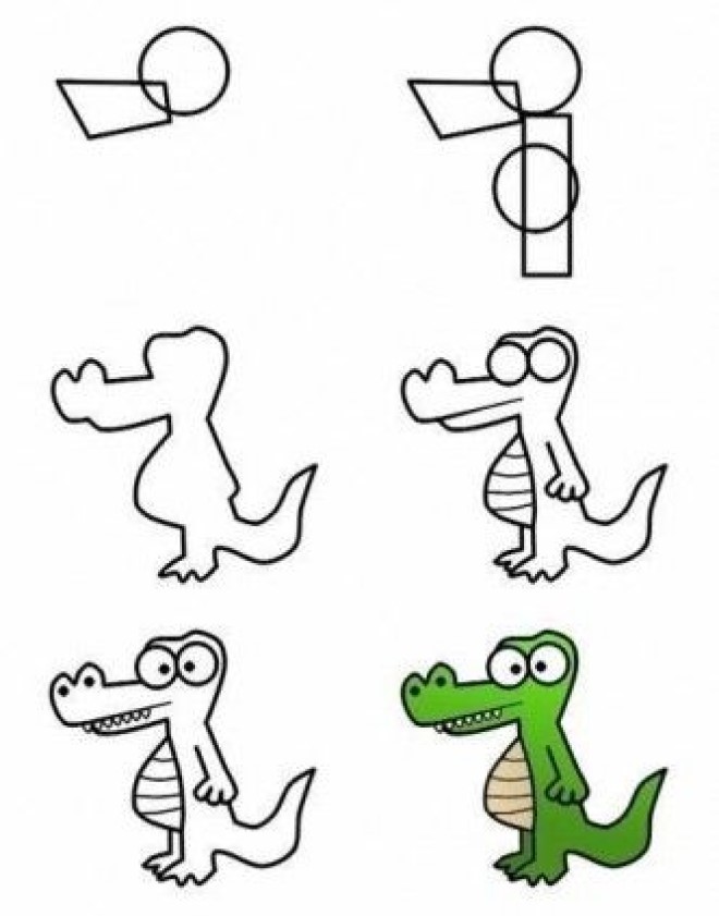 Desenhos de Posto de crocodilo