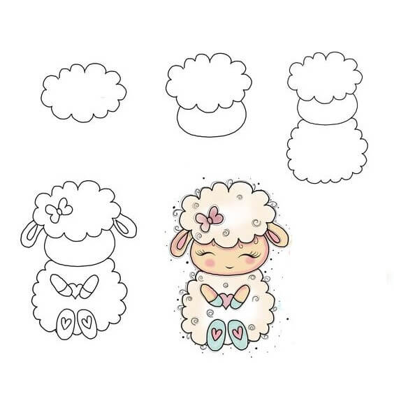 Desenhos de Princesa ovelha